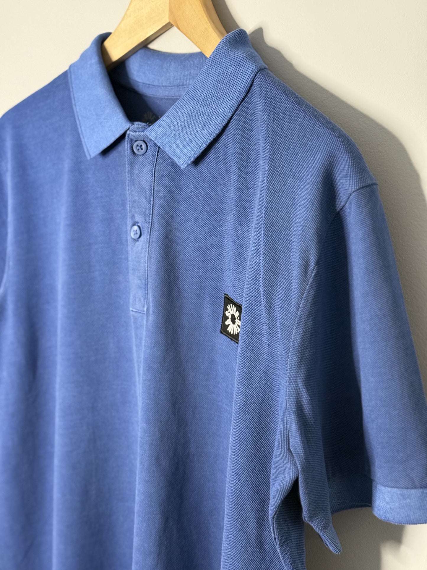 Garment Dyed Polo Shirt - Blue