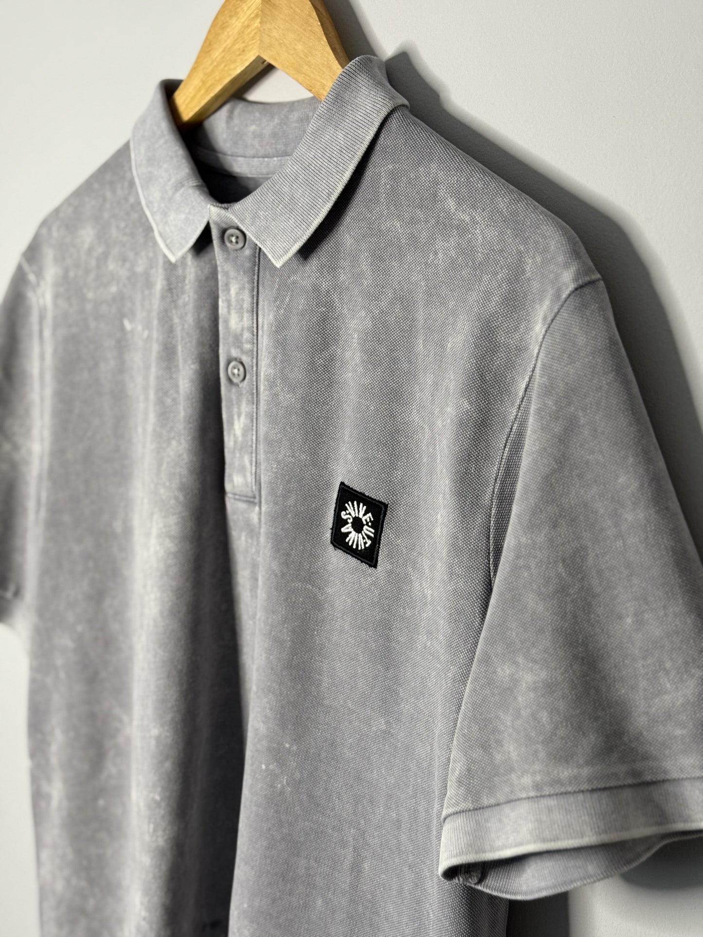 Garment Dyed Polo Shirt - Grey