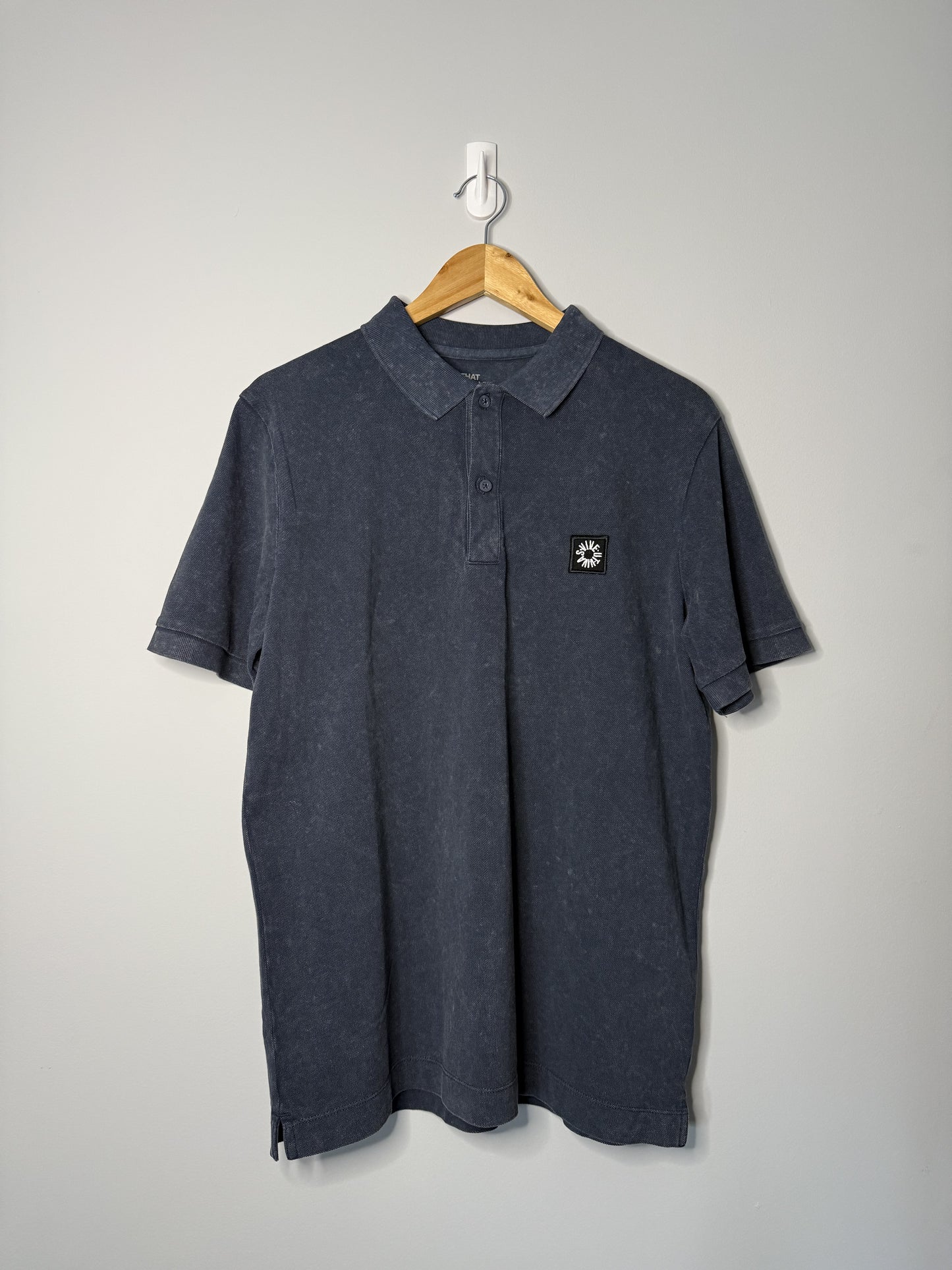 Garment Dyed Polo Shirt - Black