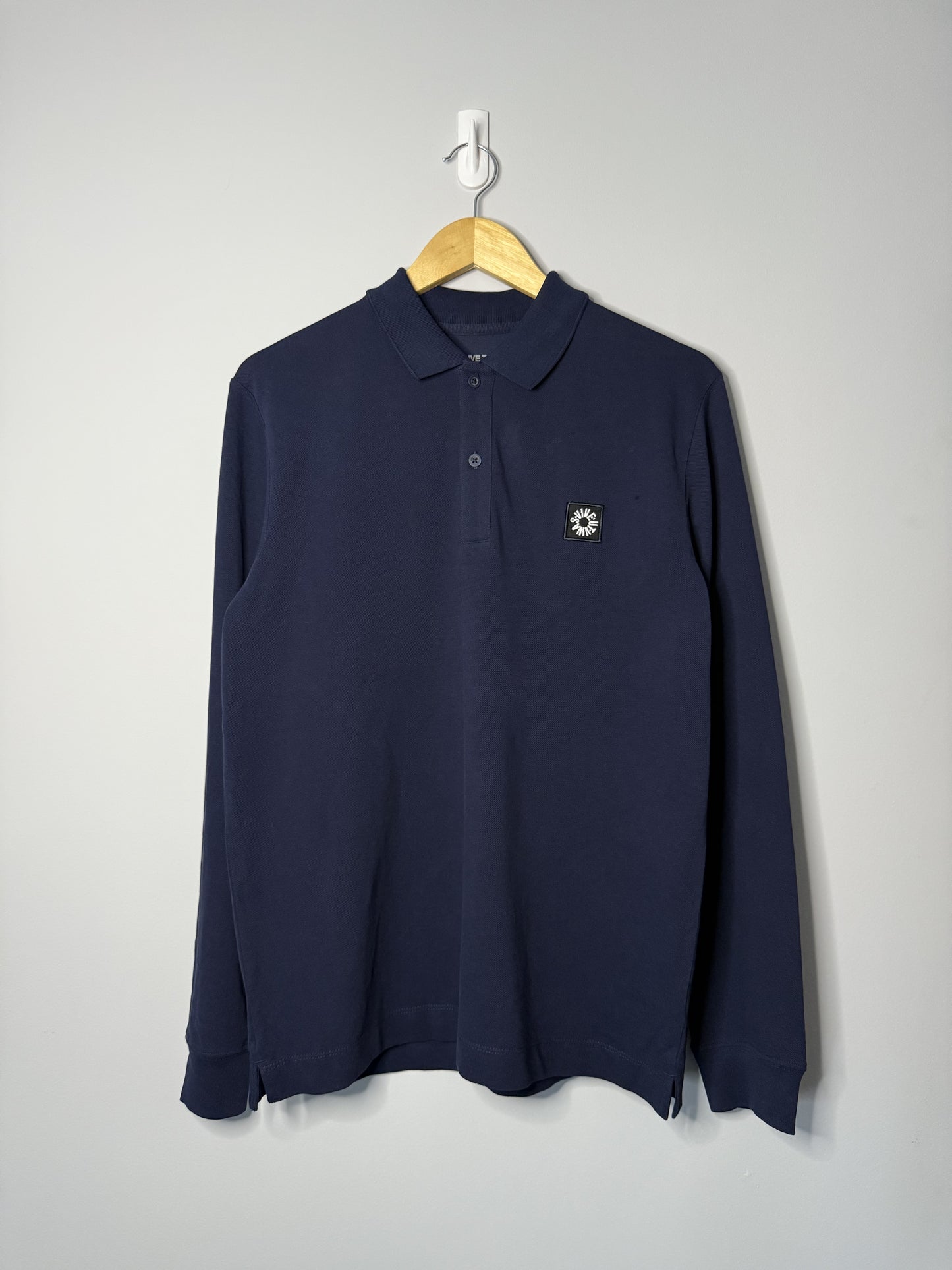 Long Sleeve Polo Shirt - Navy