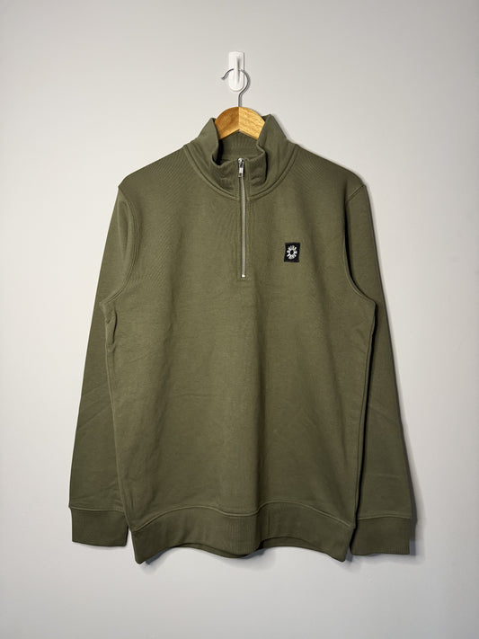 1/4 Zip Sweatshirt - Khaki