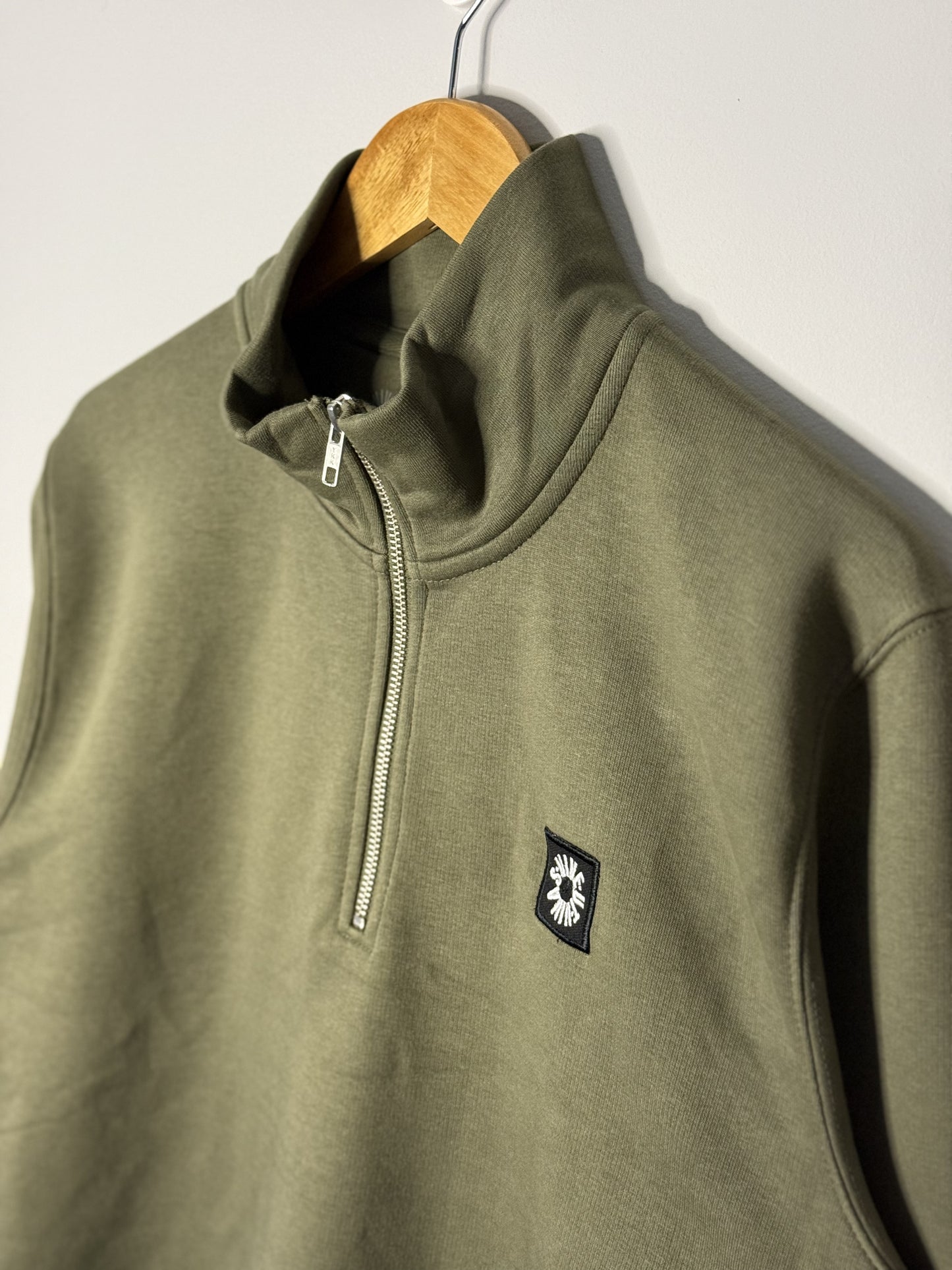 1/4 Zip Sweatshirt - Khaki