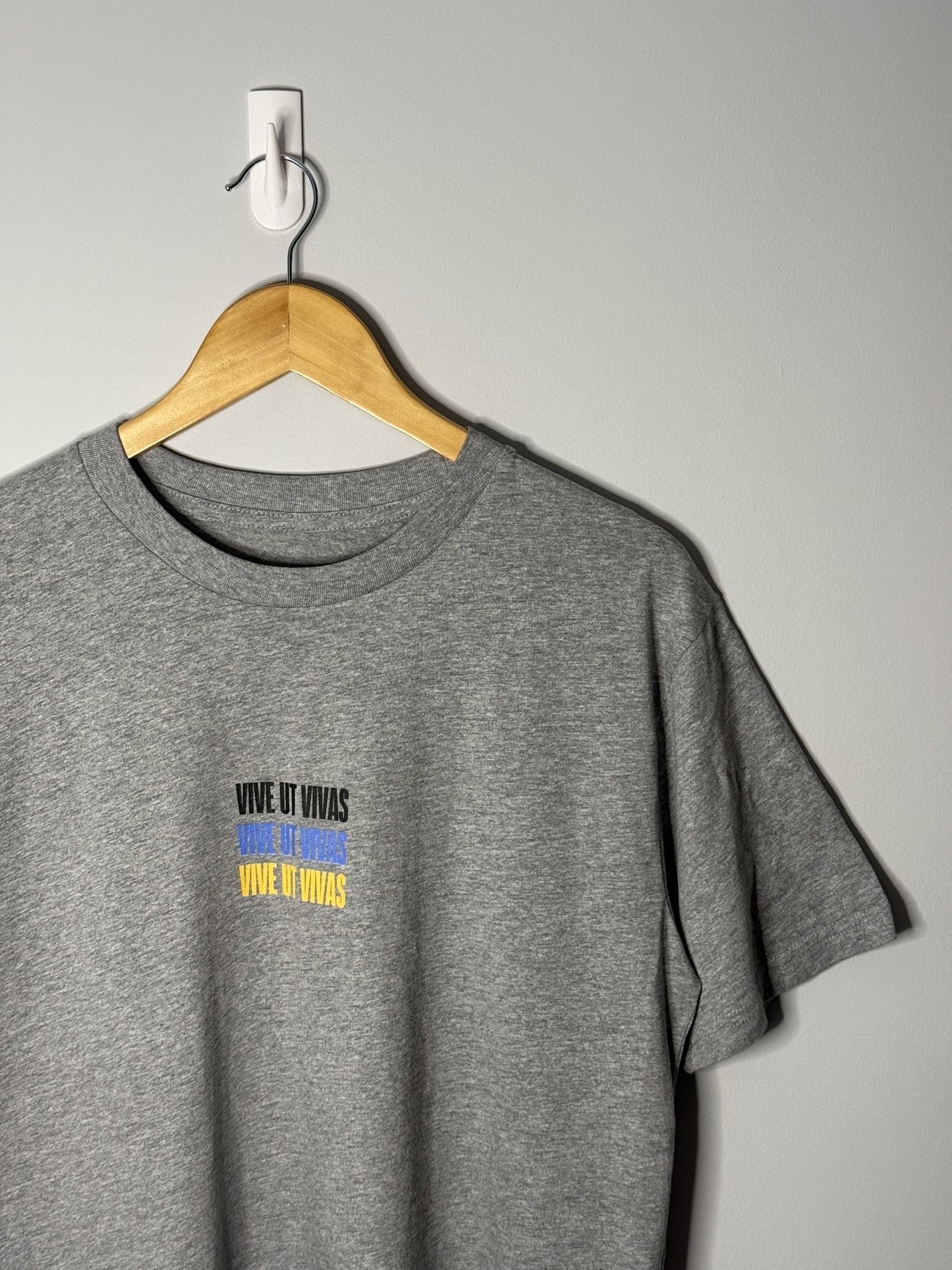 Union Stacked T-Shirt - Heather Grey